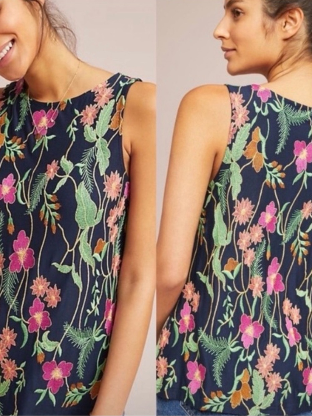 Anthropologie Meadow Rue Tank in Black size Small